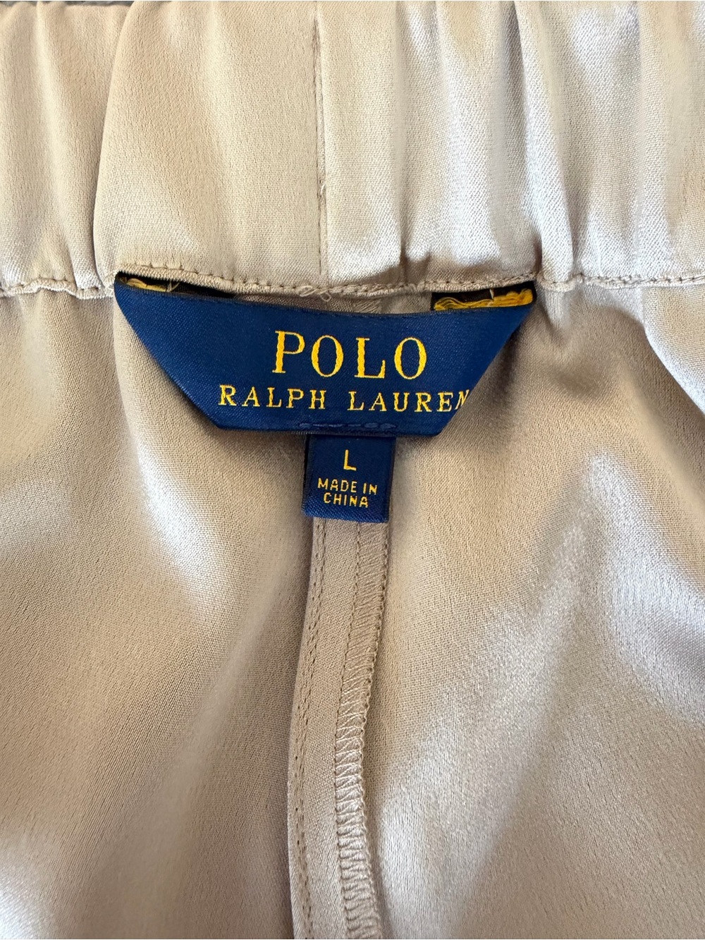 Polo Ralph Lauren Relaxed Satin in Light Grey Pants Jogger Size L - Picture 8 of 14